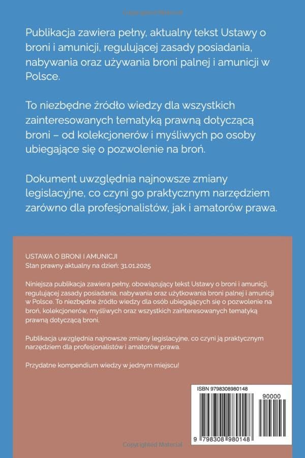USTAWA O BRONI I AMUNICJI: DZ.U.2024.0.485 STAN NA DZIEŃ: 31.01.2025 - AKTUALNY - obrazek 2