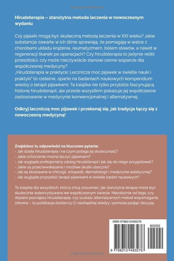 HIRUDOTERAPIA W PRAKTYCE: LECZNICZA MOC PIJAWEK W ŚWIETLE NAUKI I PRAKTYKI. I. KARPOW - obrazek 3